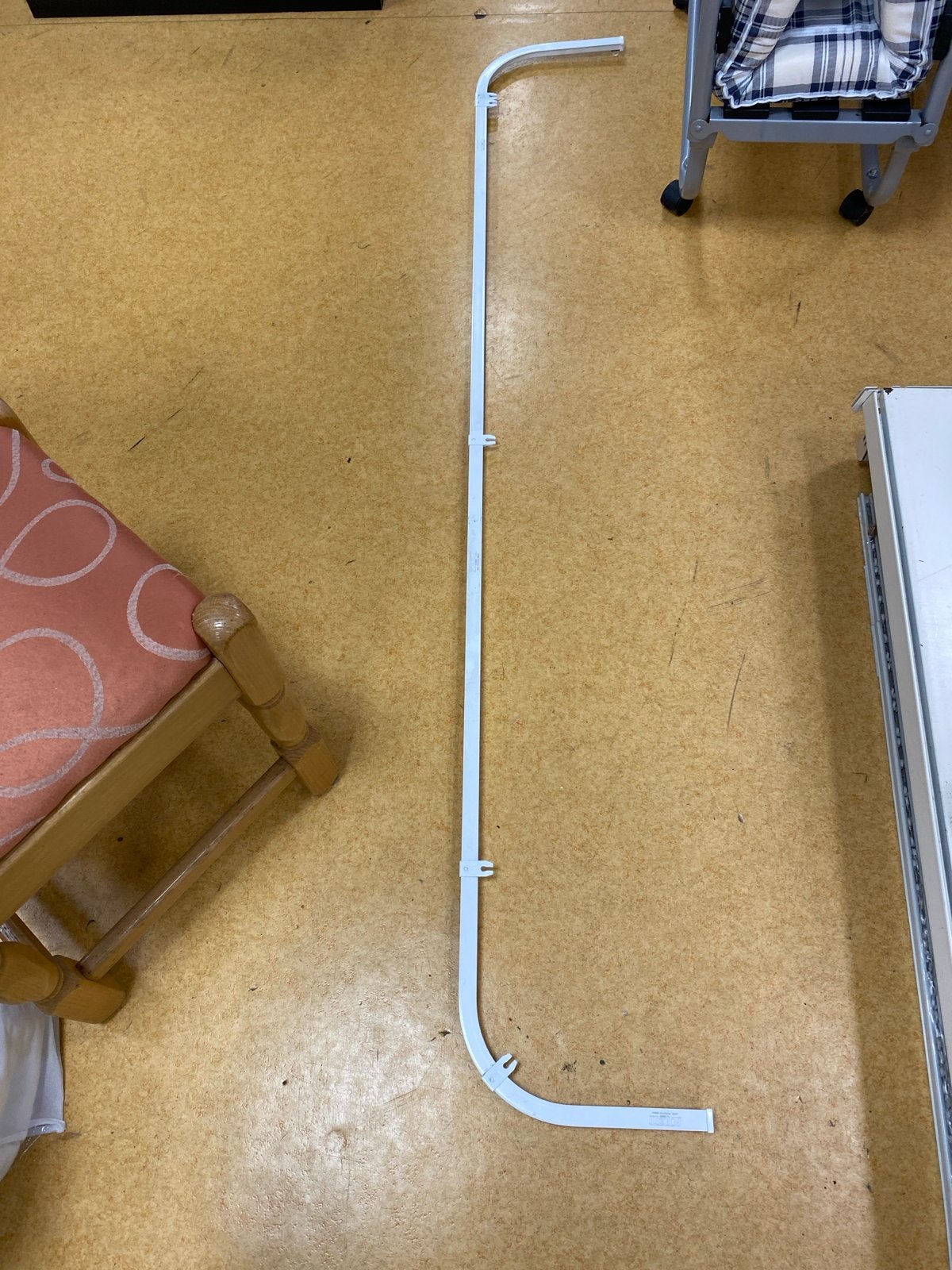 Witte gordijnrails met bochten, 170 cm, Huis en Inrichting, Ophalen, Nieuw, Wit, Overige typen