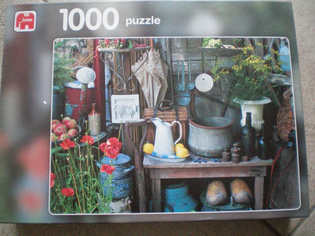JUMBO Puzzel 1000 stukjes. Tuinman hoekje., Ophalen of Verzenden, 500 t/m 1500 stukjes, Zo goed als nieuw, Legpuzzel