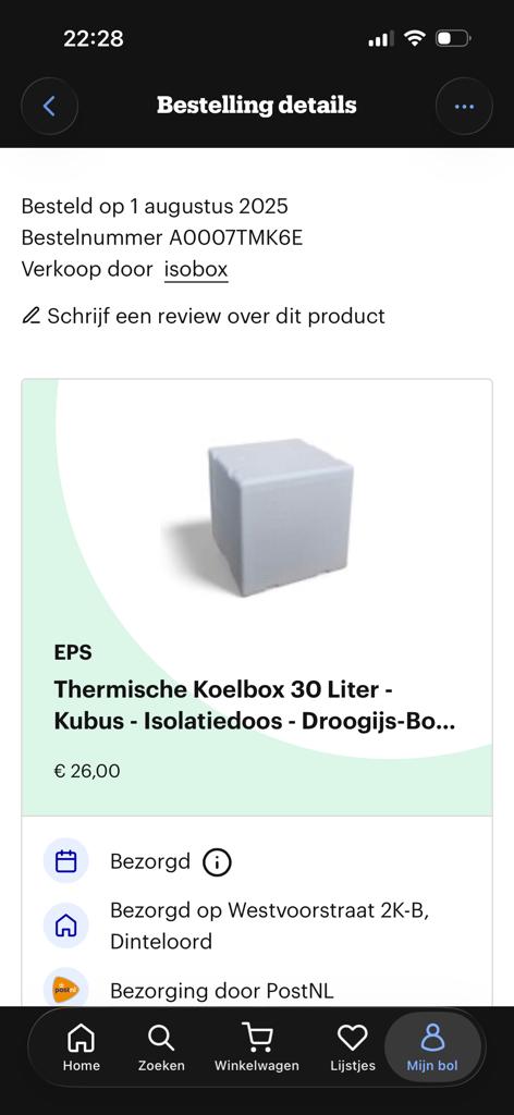 EPS Thermische Koelbox 30 Liter - Kubus Isolatiedoos, Caravans en Kamperen, Koelboxen, Ophalen of Verzenden, Nieuw, Koelbox, Koelelement