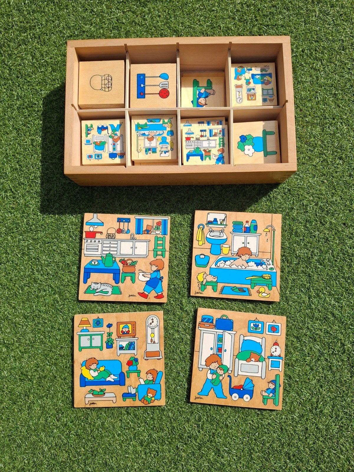 Educo houten Lotto, Vintage, Kinderen en Baby's, Ophalen of Verzenden, Gebruikt