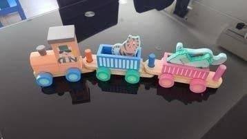 Houten trein voor kinderdieren, Ophalen of Verzenden, Nieuw