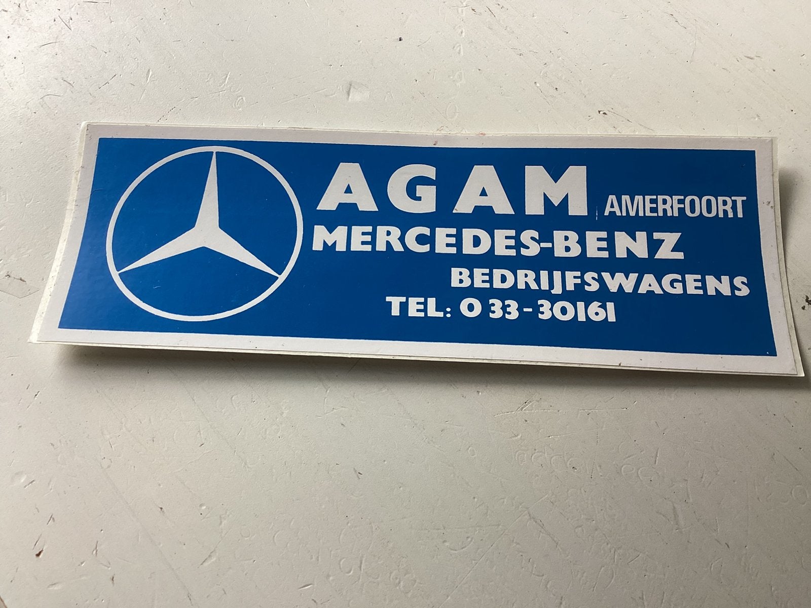 Sticker AGAM Mercedes-Benz Bedrijfswagens Amersfoort, Verzenden, Zo goed als nieuw, Auto of Motor