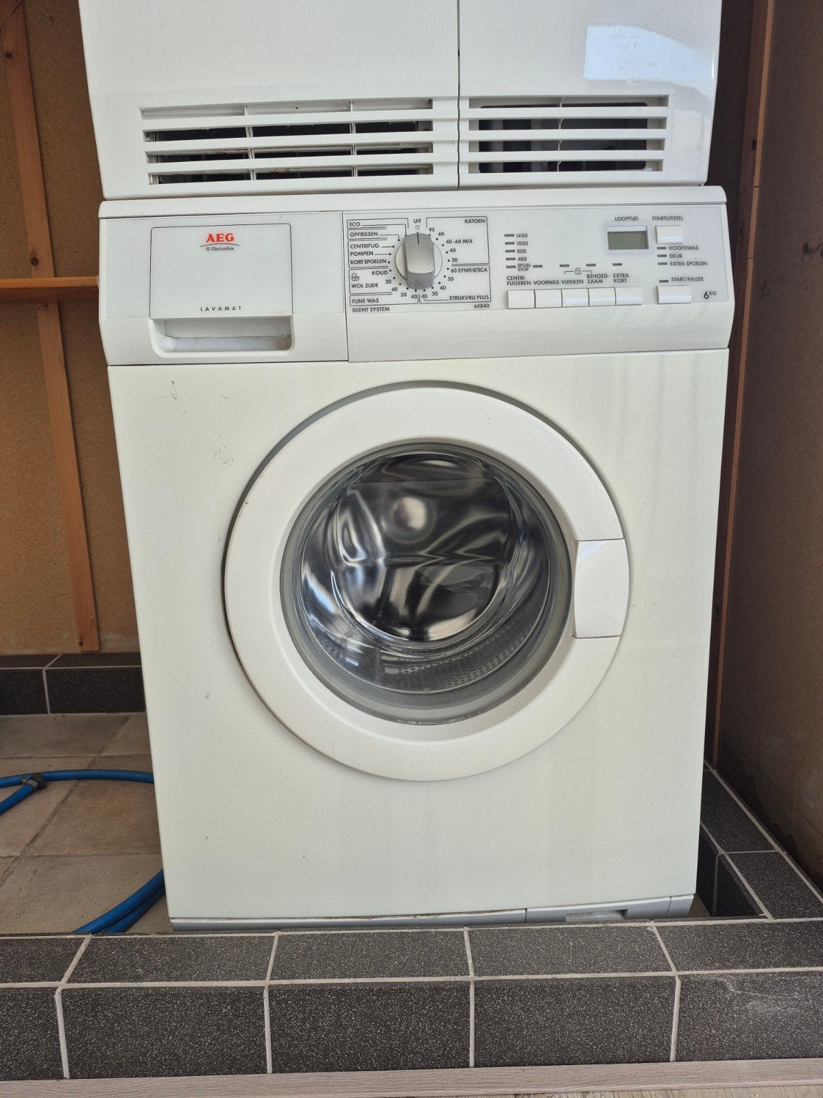 AEG Lavamat wasmachine en Lavatherm droger set, 6 tot 8 kg, Ophalen, Gebruikt, 85 tot 90 cm