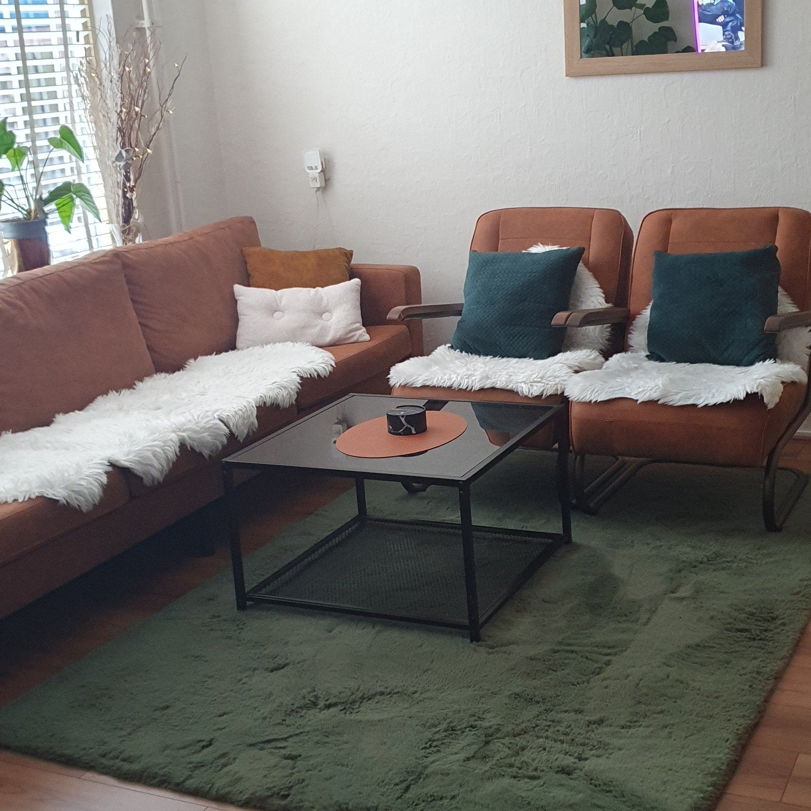 Bank en 2 fauteuils, Ophalen, Zo goed als nieuw