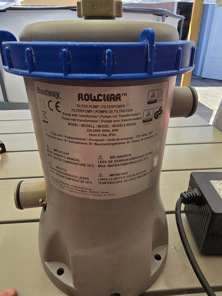 Bestway Flowclear filterpomp voor zwembad, 40W, Ophalen of Verzenden, Gebruikt, Zwembadpomp
