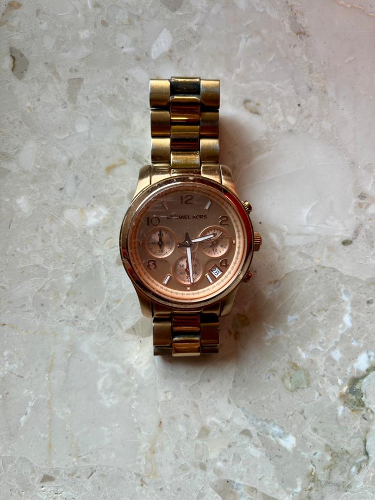 Michael Kors horloge roségoud, Gebruikt, Staal, Polshorloge, Ophalen