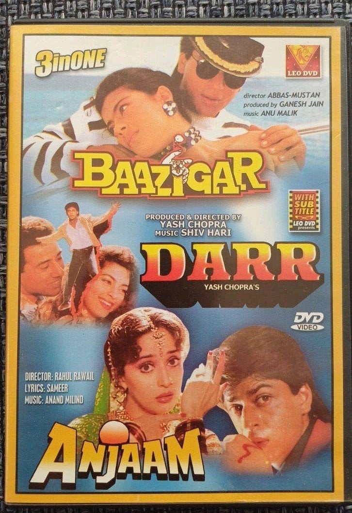Baazigar | Darr | Anjaam - DVD, Ophalen of Verzenden, Zo goed als nieuw, Engels