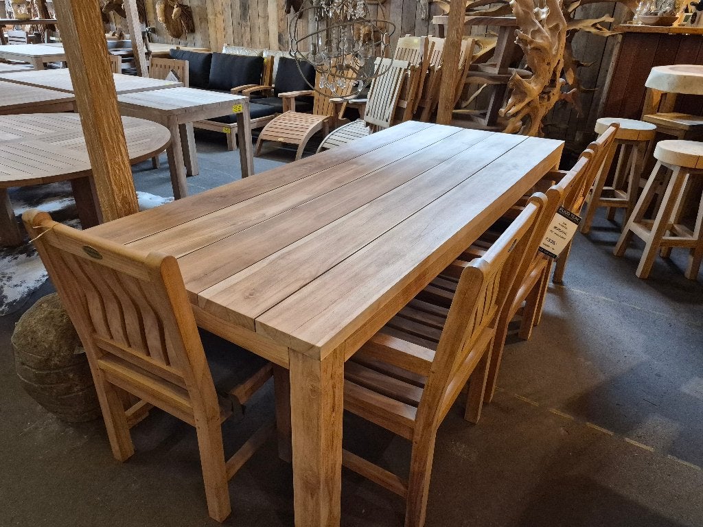 6 persoons teak tuintafel | OUTLETPRIJZEN