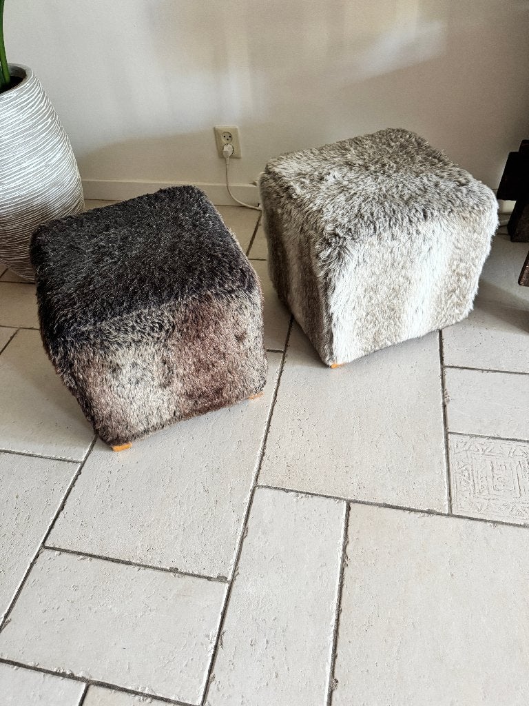 Leuke stoffen voetenbankjes/poefjes, Ophalen, Meerkleurig, Overige materialen, Overige stijlen