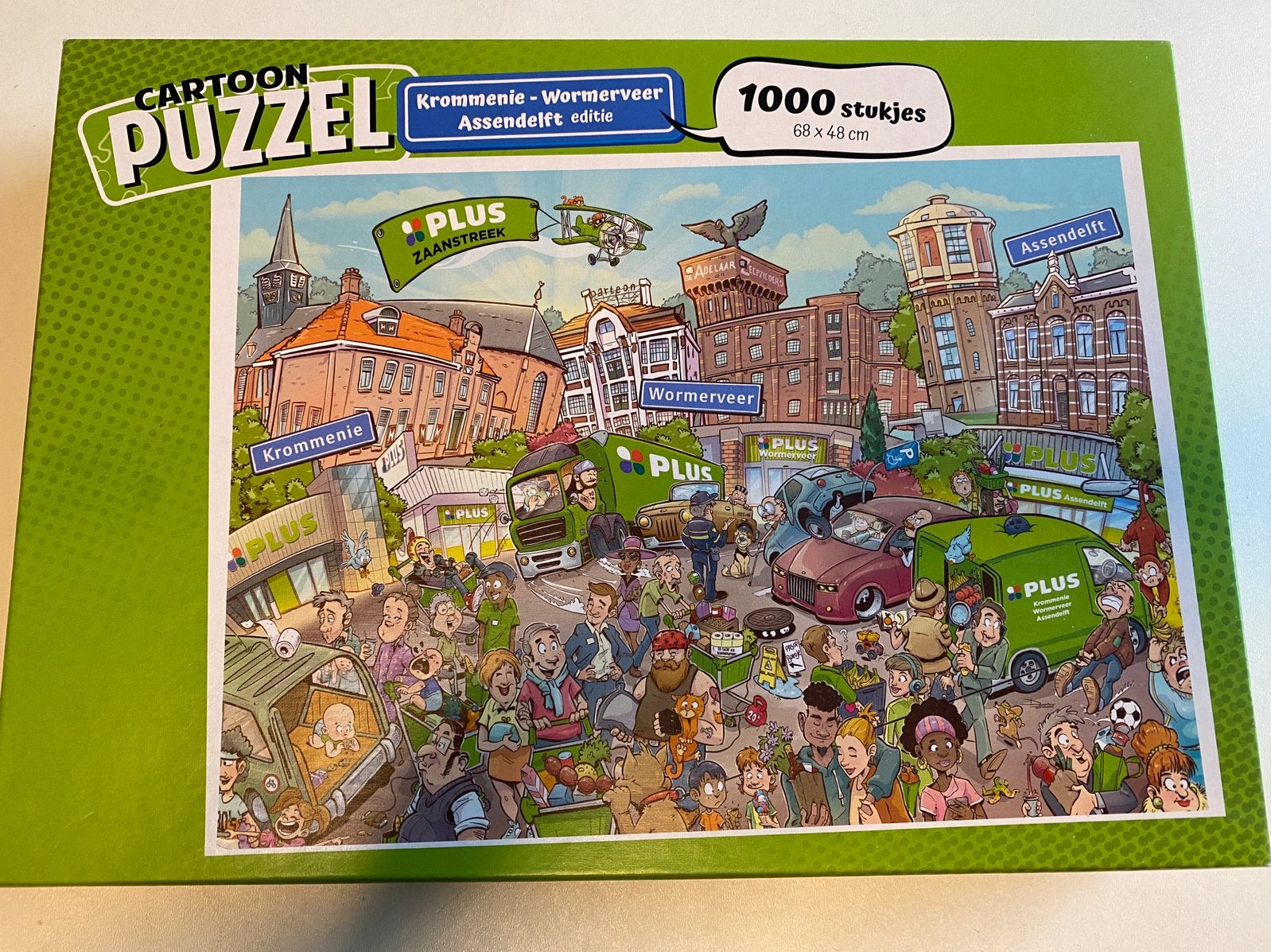 Plus zaanstreek puzzel 1000 stukjes, Ophalen, 500 t/m 1500 stukjes, Zo goed als nieuw
