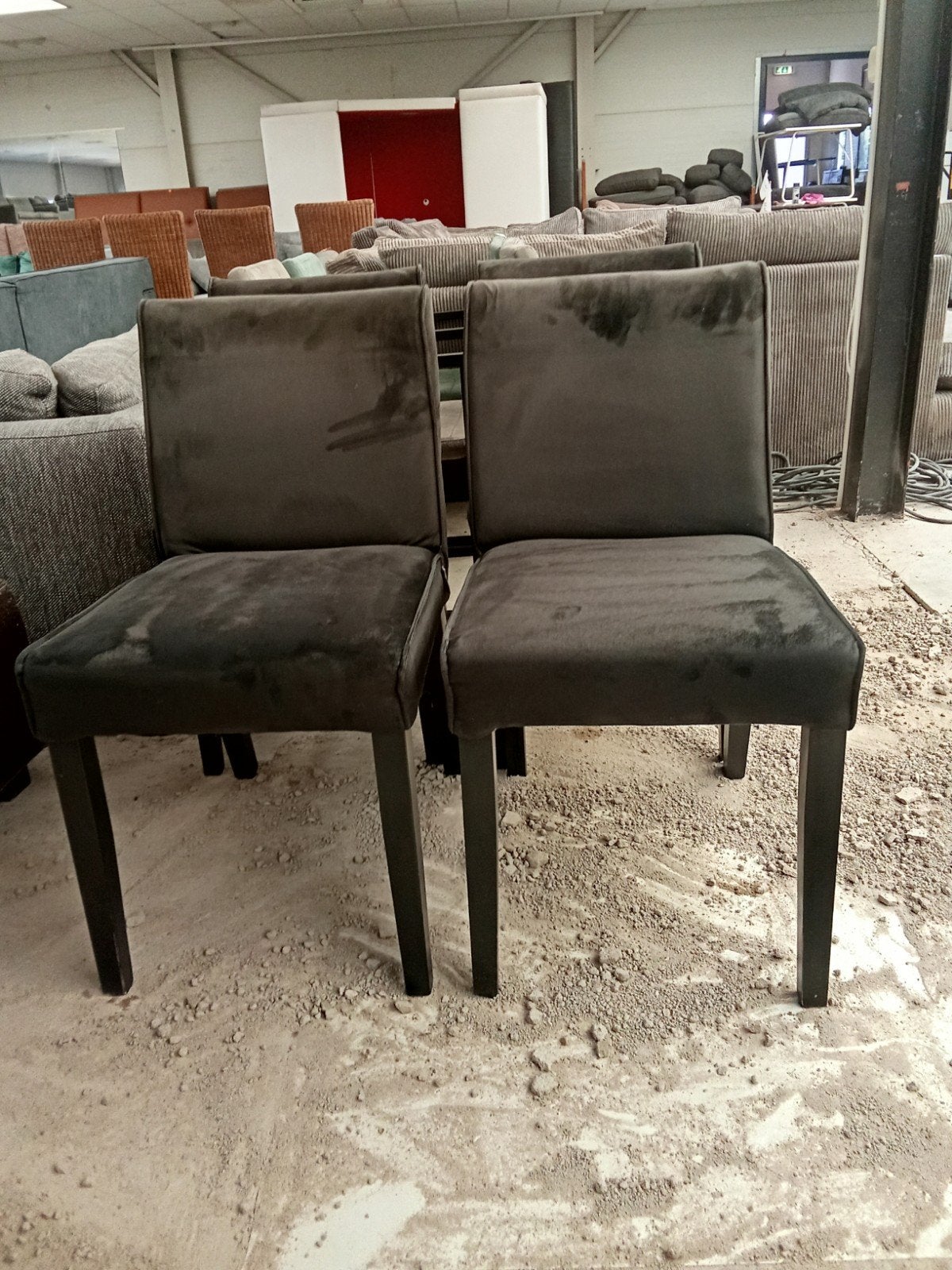 4 Wood velvet - velours eetkamerstoelen nu €20,- per stuk, Wood, ., Ophalen of Verzenden, Zo goed als nieuw