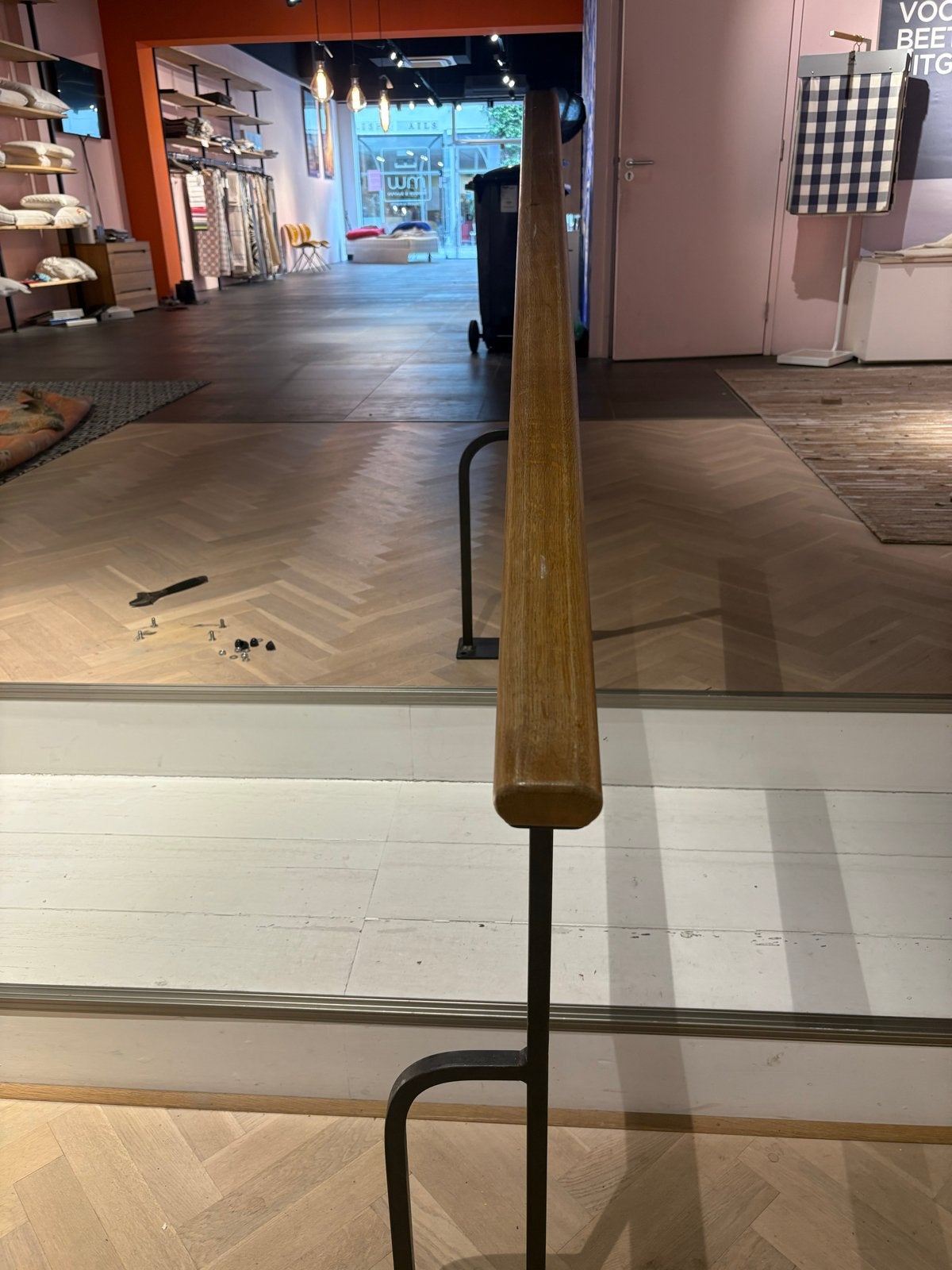 Gietijzeren trapleuning met massief hout, Ophalen, Gebruikt, Trap, Minder dan 2 meter
