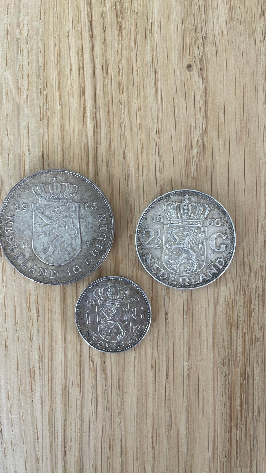 Guldens zilveren gulden tientje en rijksdaalder, Verzenden, Koningin Juliana, Zilver