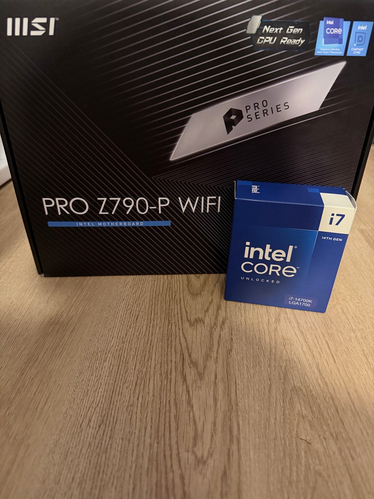 MSI PRO Z790-P WIFI Moederbord en of Intel Core i7-14700K, Ophalen of Verzenden, Nieuw