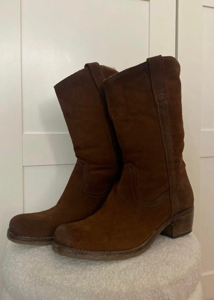 Cowboylaarzen, Kleding | Dames, Schoenen, Hoge laarzen, Bruin, Ophalen of Verzenden, Zo goed als nieuw