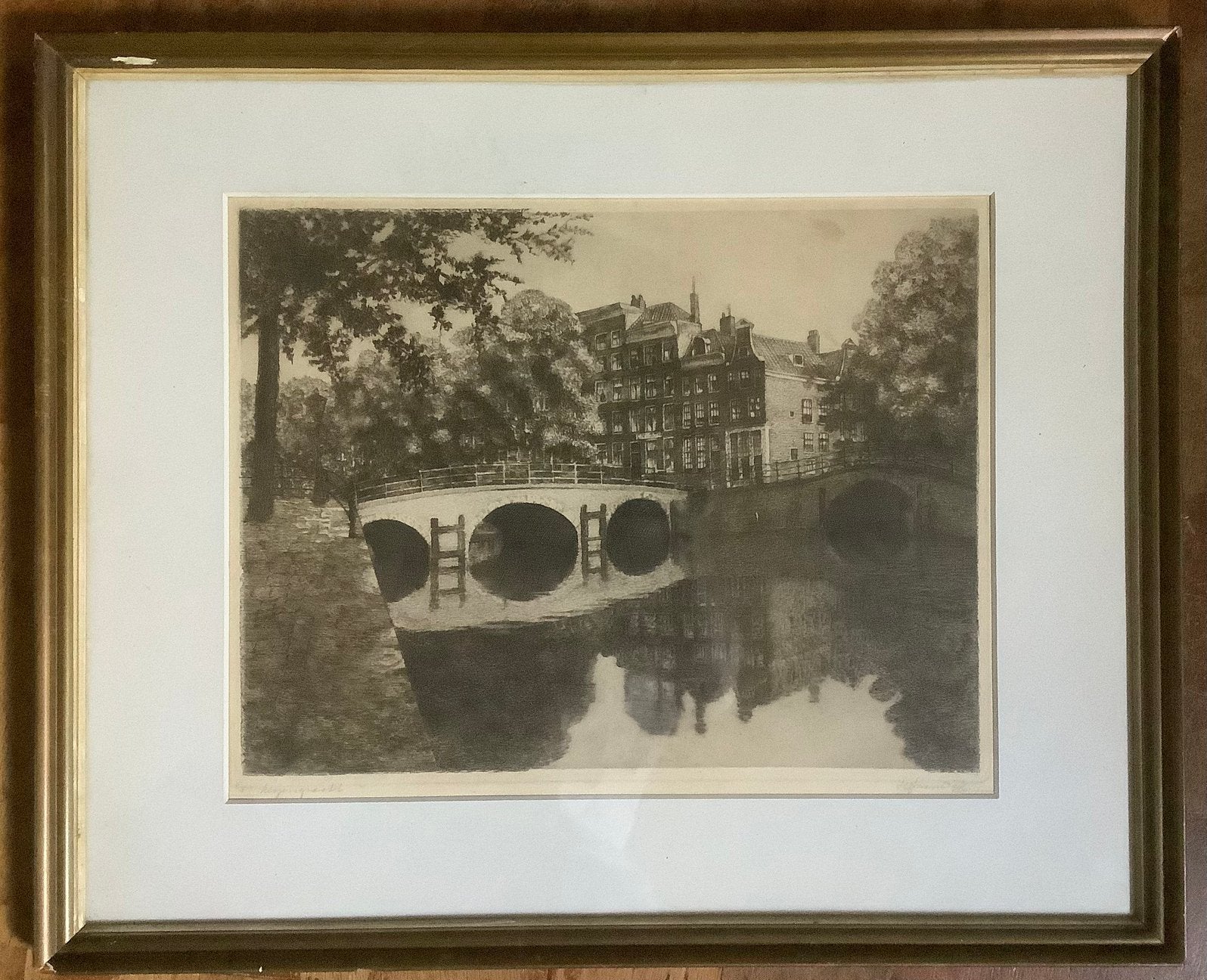 Amsterdam, Keizersgracht, Reguliersgracht,  ets, HJ van Dijk, Ophalen of Verzenden