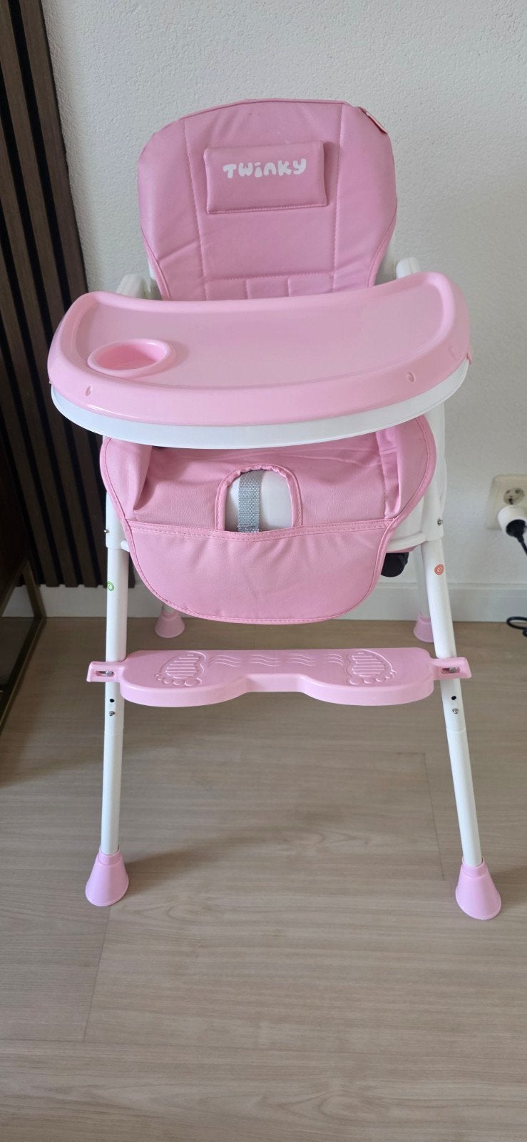 Twinky eetstoel, Kinderen en Baby's, Kinderstoelen, Gebruikt, Meegroeistoel, Afneembaar eetblad, Ophalen