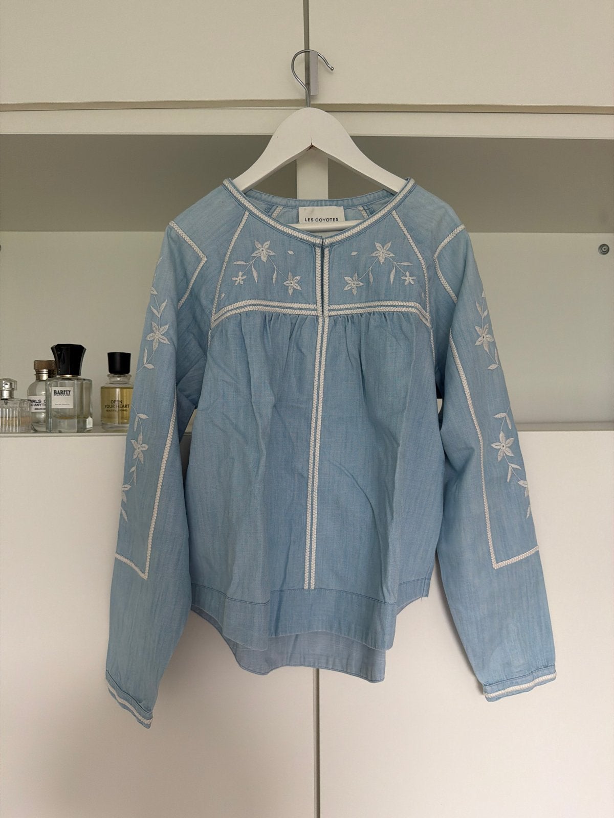 Blouse Les Coyotes de Paris mt circa XS / mt 164, Ophalen of Verzenden, Gedragen, Maat 34 (XS) of kleiner, Blauw