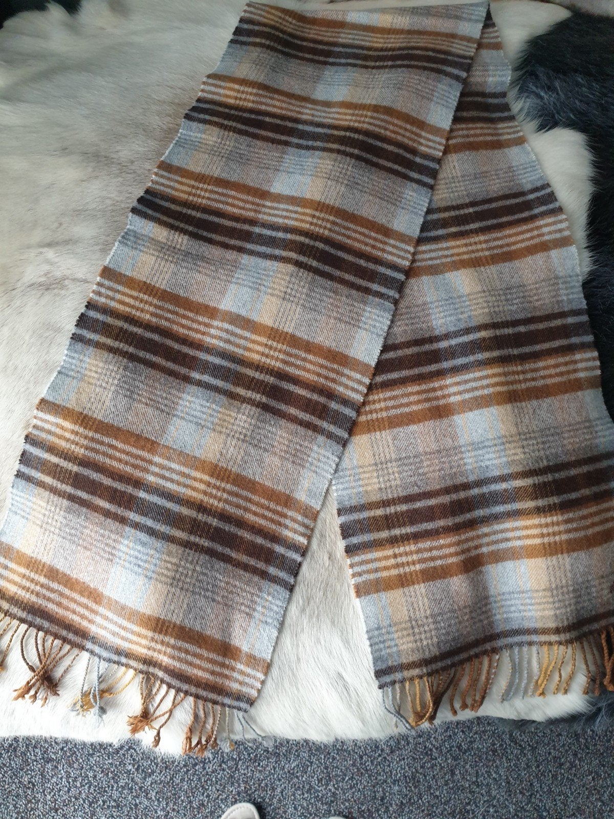 Mulberry wollen/cashmere sjaal, Verzenden, Zo goed als nieuw, Maat 46/48 (XL) of groter, Sjaal