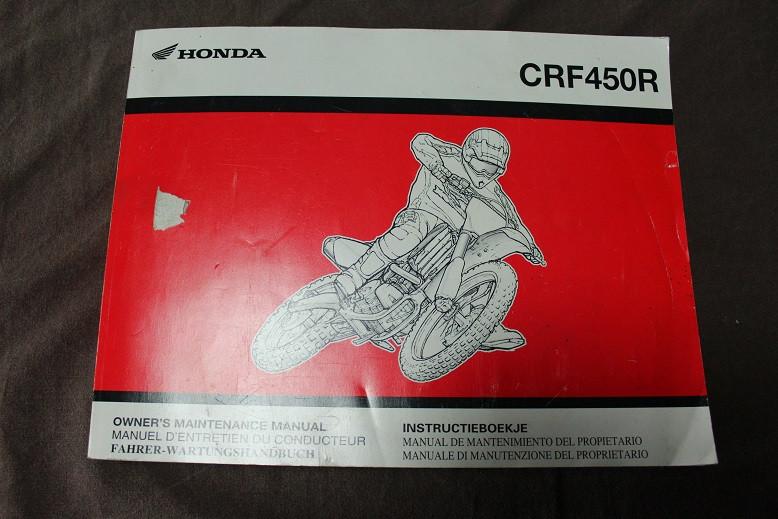 Honda CRF450R 2003 motorfiets instructie boek manual CRF 450, Motoren, Ophalen of Verzenden, Honda