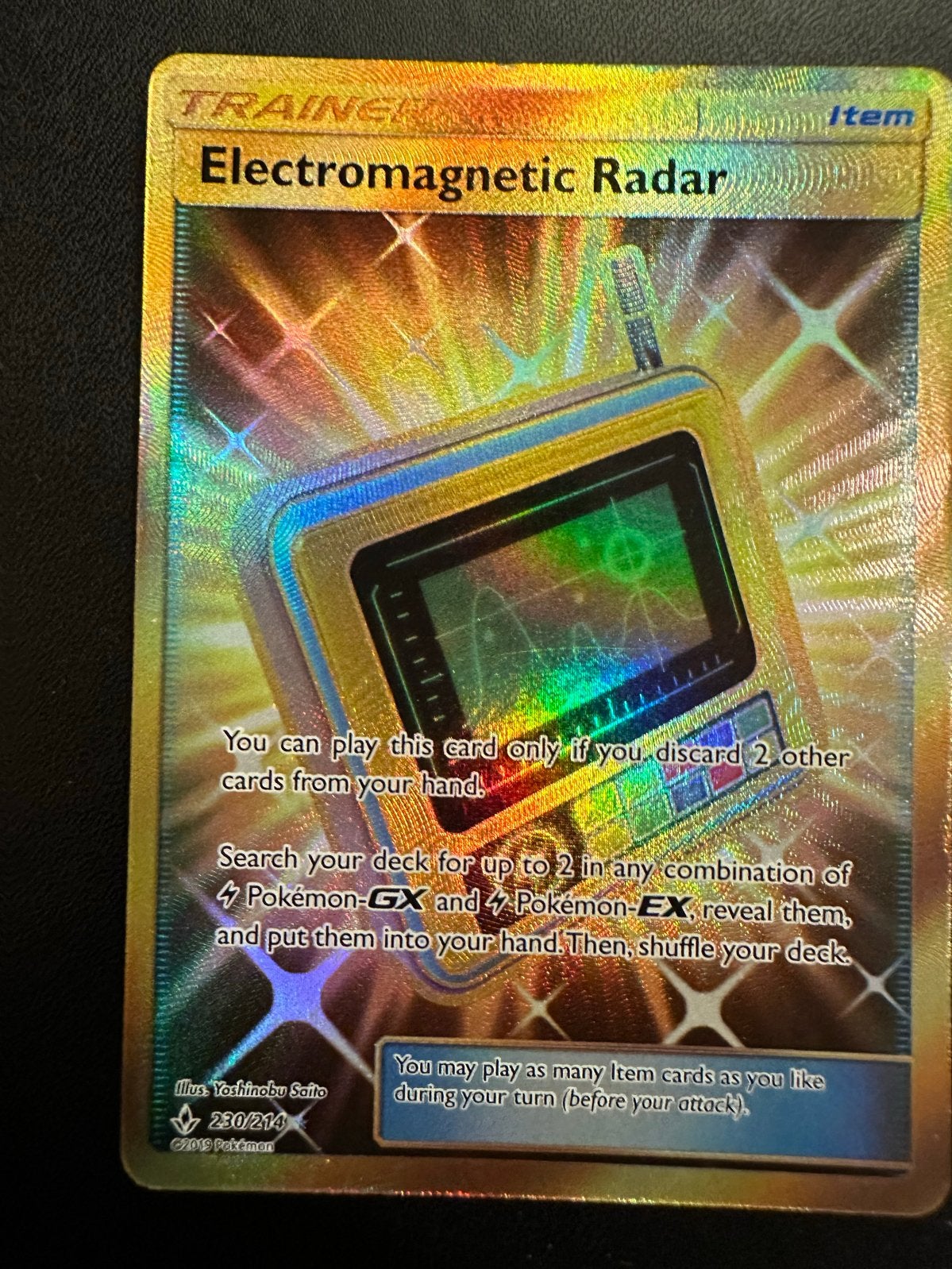 Electromagnetic Radar 230/214 Full Art Trainer, Hobby en Vrije tijd, Verzamelkaartspellen | Pokémon, Ophalen of Verzenden, Zo goed als nieuw