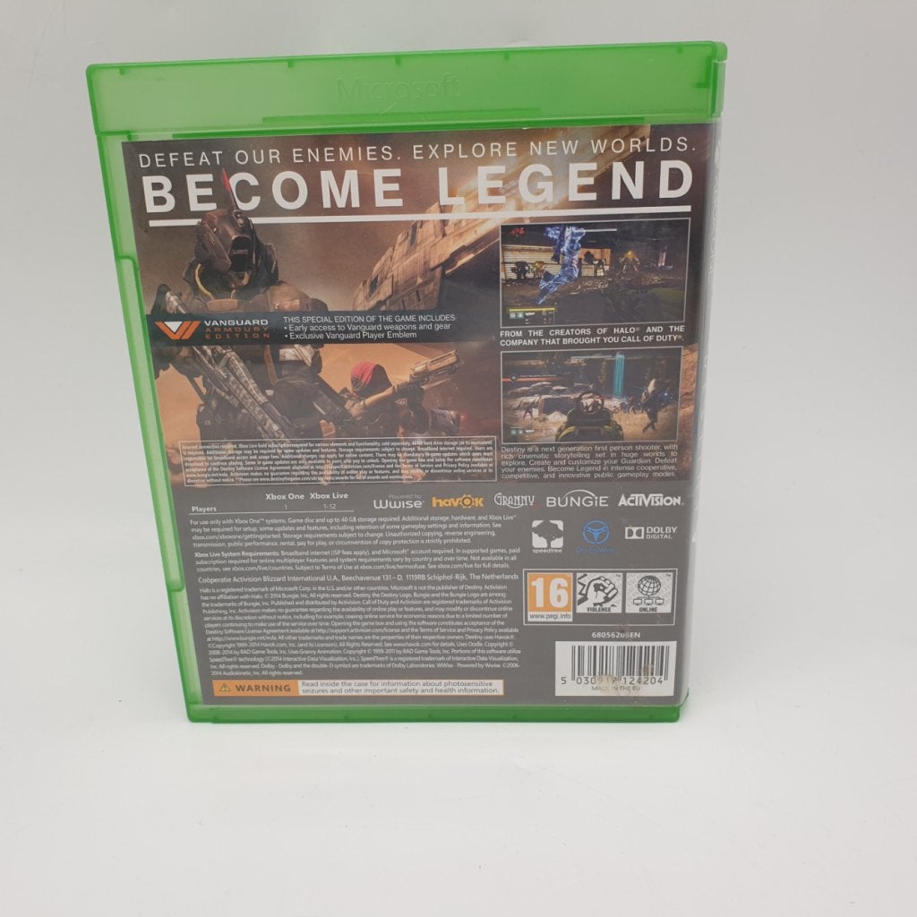 Destiny Microsoft Xbox One Game - In Nette Staat, Microsoft, Gebruikt, Support@microsoft.com, Microsoft Corporation
One Microsoft Way
Redmond, WA 98052-6399
USA