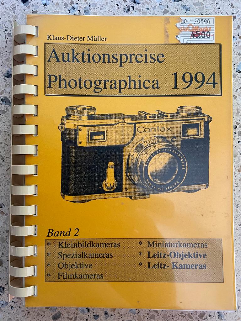 K.D. Muller - Photographica Auktionspreise 1994 (ca 225 blz), Ophalen of Verzenden, 1980 tot heden, Overige typen