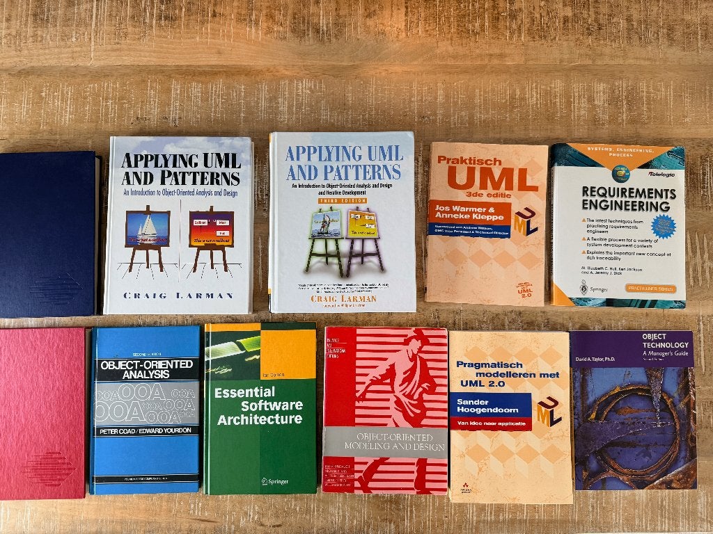 Collectie software architecture boeken (UML, OOAD, Patterns), Boeken, Informatica en Computer, Ophalen of Verzenden, Gelezen, Software
