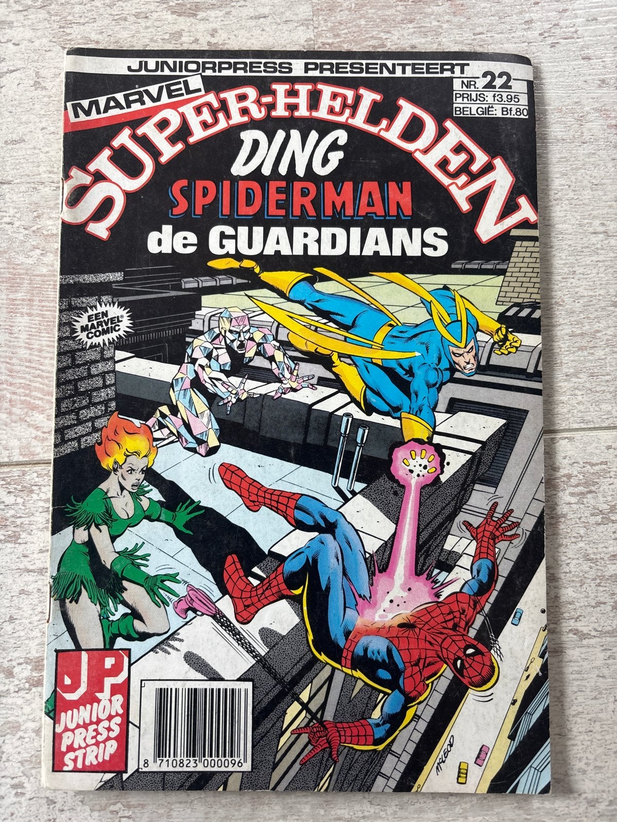 Marvel Superhelden Juniorpress nr. 22 - Ding, Spiderman, Boeken, Stripboeken, Gelezen, Eén stripboek, Ophalen of Verzenden