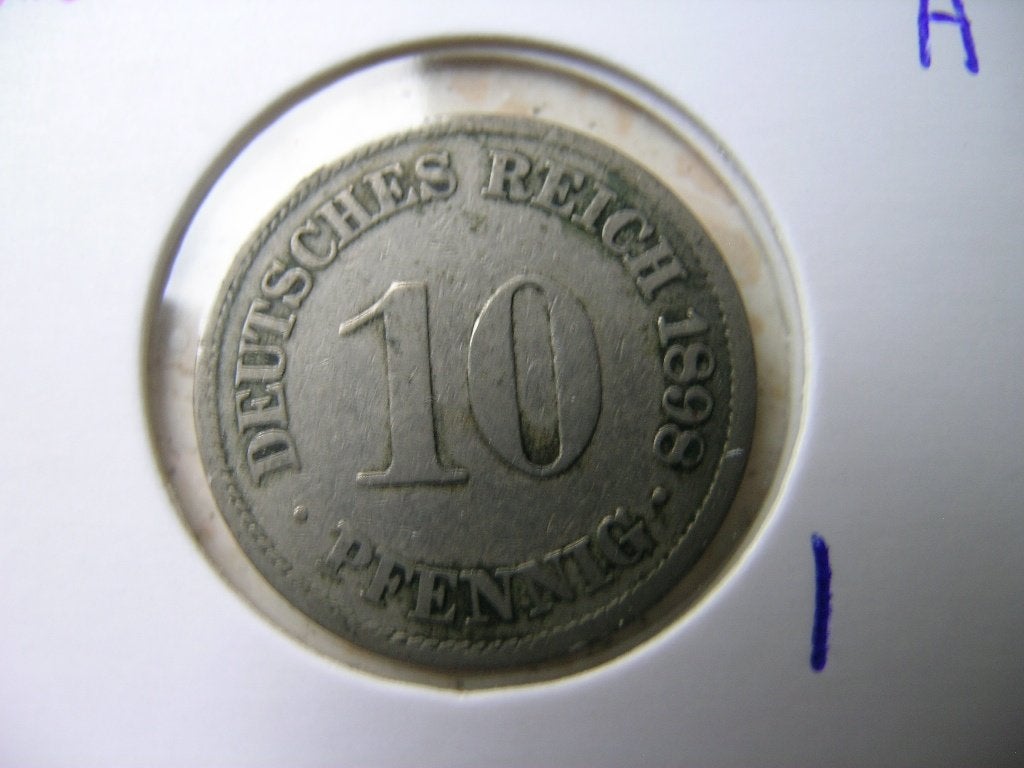 10 Pfennig 1898 A Duitsland (nr 1), Ophalen of Verzenden, Duitsland, Losse munt