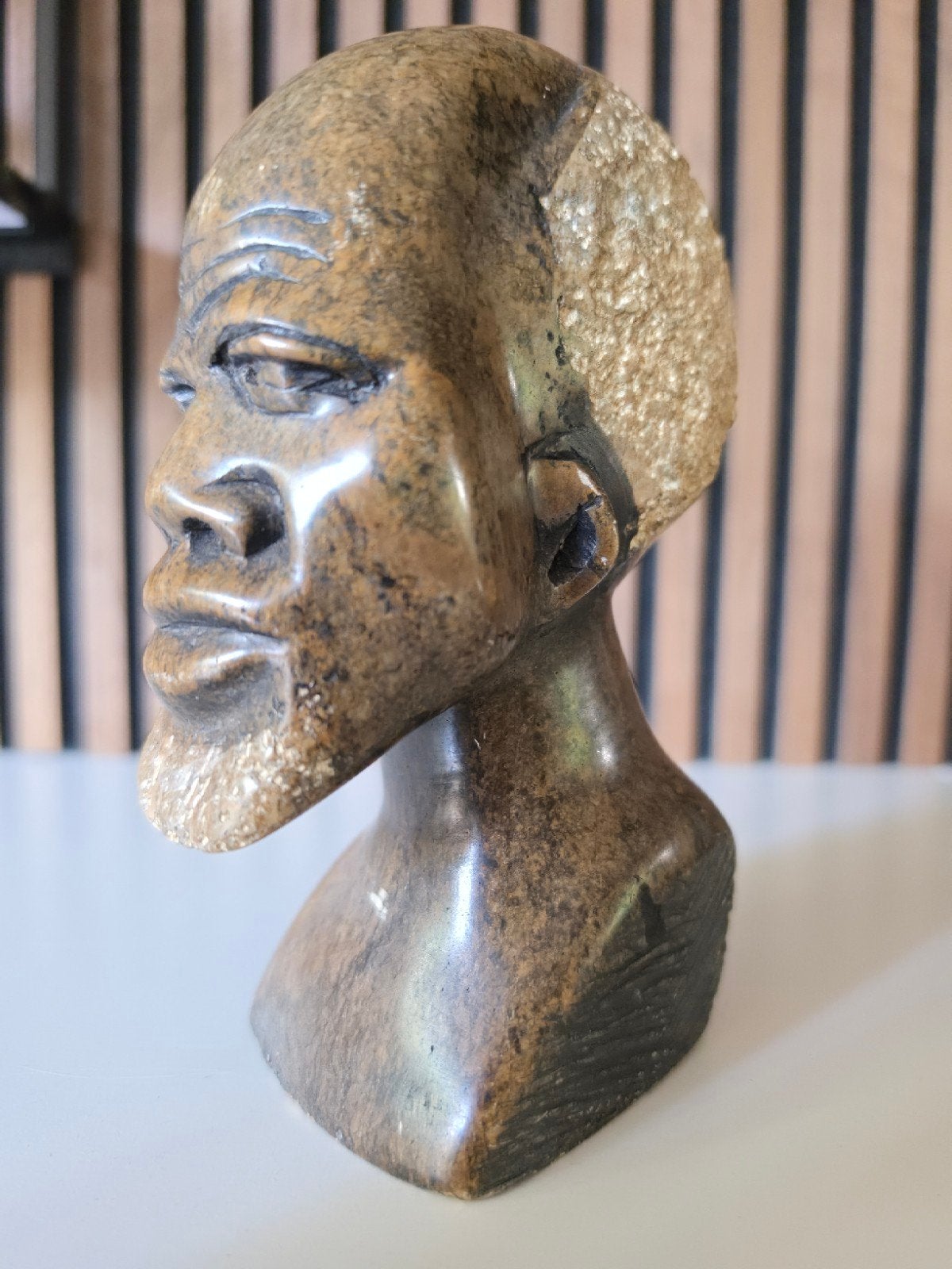 Prachtige Handgemaakte Shona Buste, Antiek en Kunst, Minder dan 20 cm, Buste, Ophalen of Verzenden, Handgemaakt