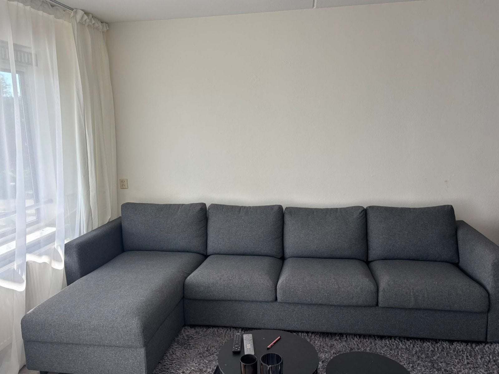 Grijze hoekbank met opbergruimte, Ophalen, 250 tot 300 cm, 100 tot 125 cm, Hoekbank