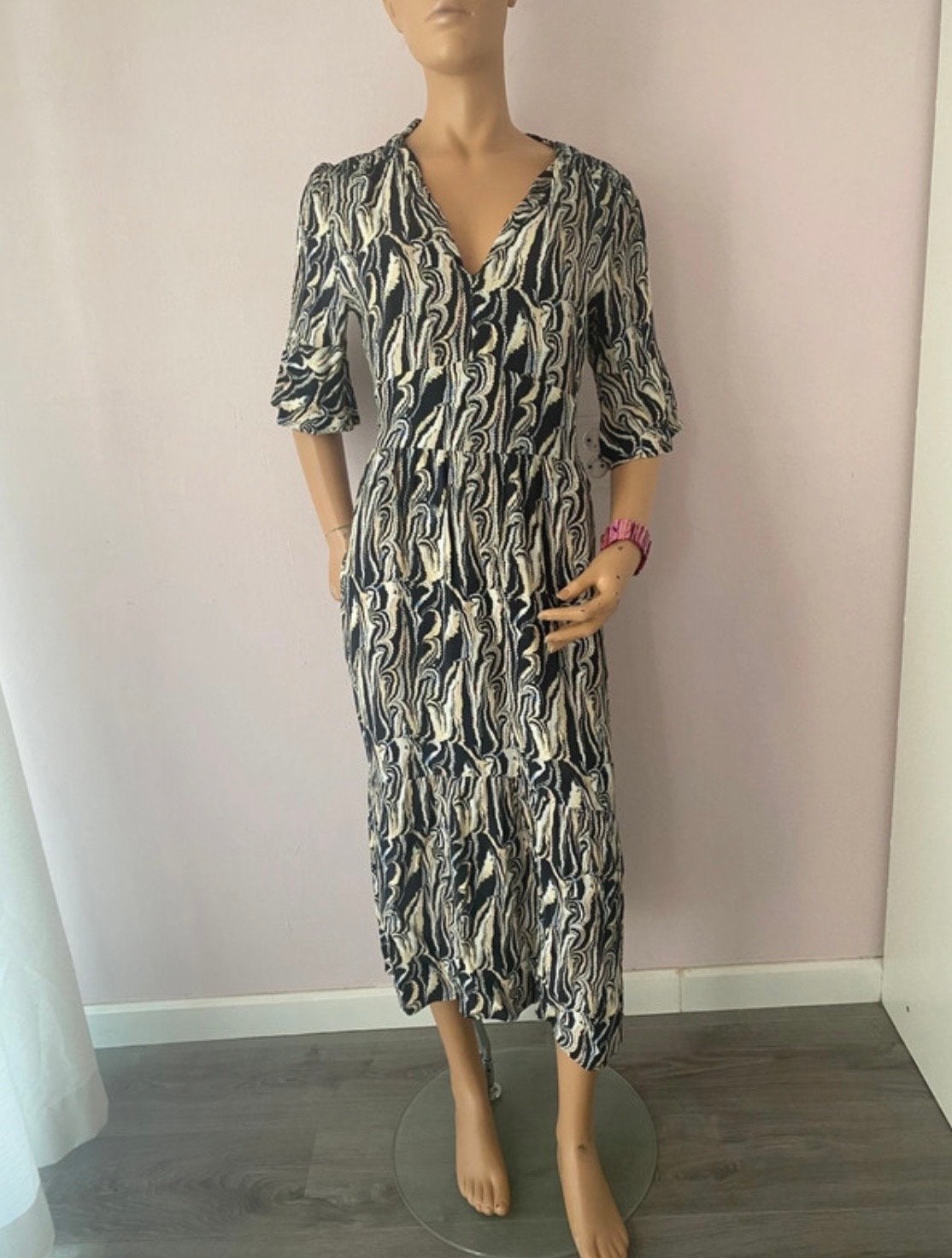 POM Amsterdam Jurk - Maat 40 - 100% Viscose, Maat 38/40 (M), Meerkleurig, Ophalen of Verzenden, Zo goed als nieuw