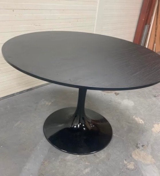Stijlvolle Zwarte Tulip Eettafel - Rond, Modern Design