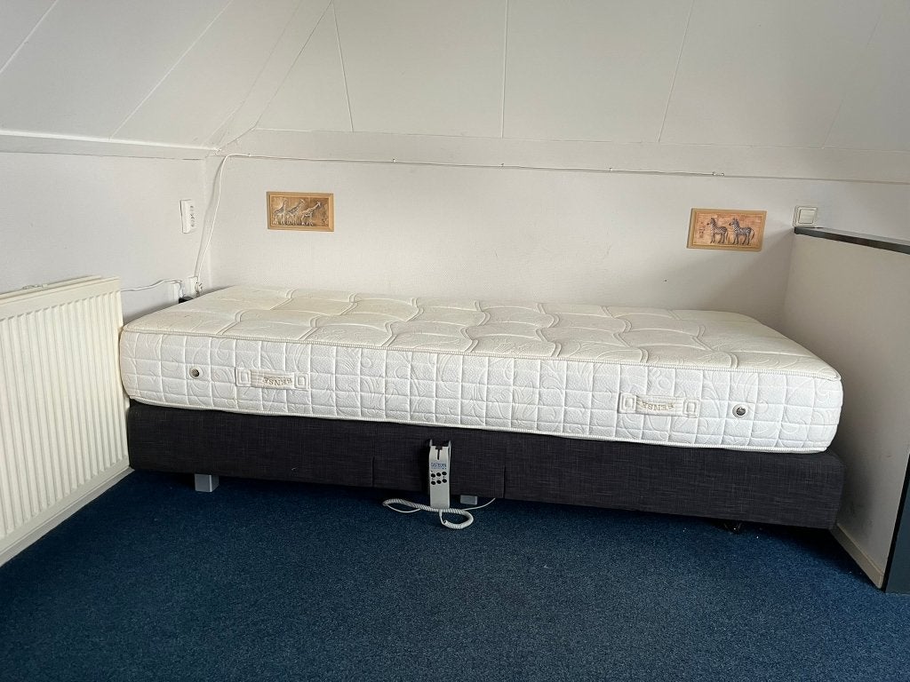 Tweepersoons bed, 180 x 210cm, Eastborn boxspring, Ophalen, Gebruikt, Tweepersoons, 180 cm