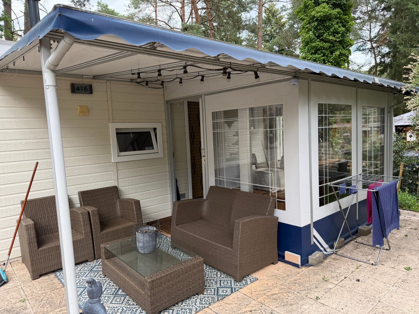 Wintervaste tent met luifel Tournesol 3x2.7 luifel 3x2,5mtr., Caravans en Kamperen, Ophalen, Zo goed als nieuw