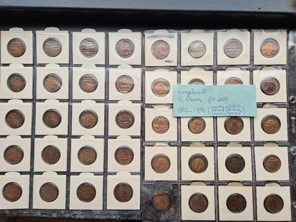 Engeland 1/2 Penny (42 stuks), Verzenden, Overige landen