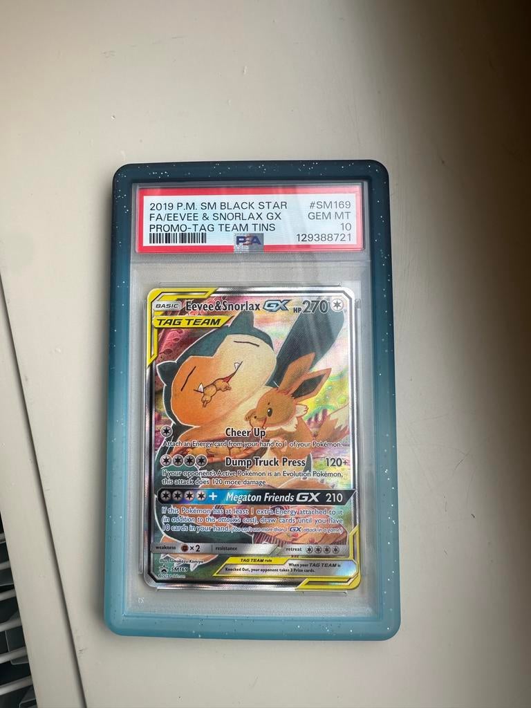 Eevee & Snorlax GX Tag Team PSA 10 #SM169, Ophalen of Verzenden, Nieuw, Losse kaart