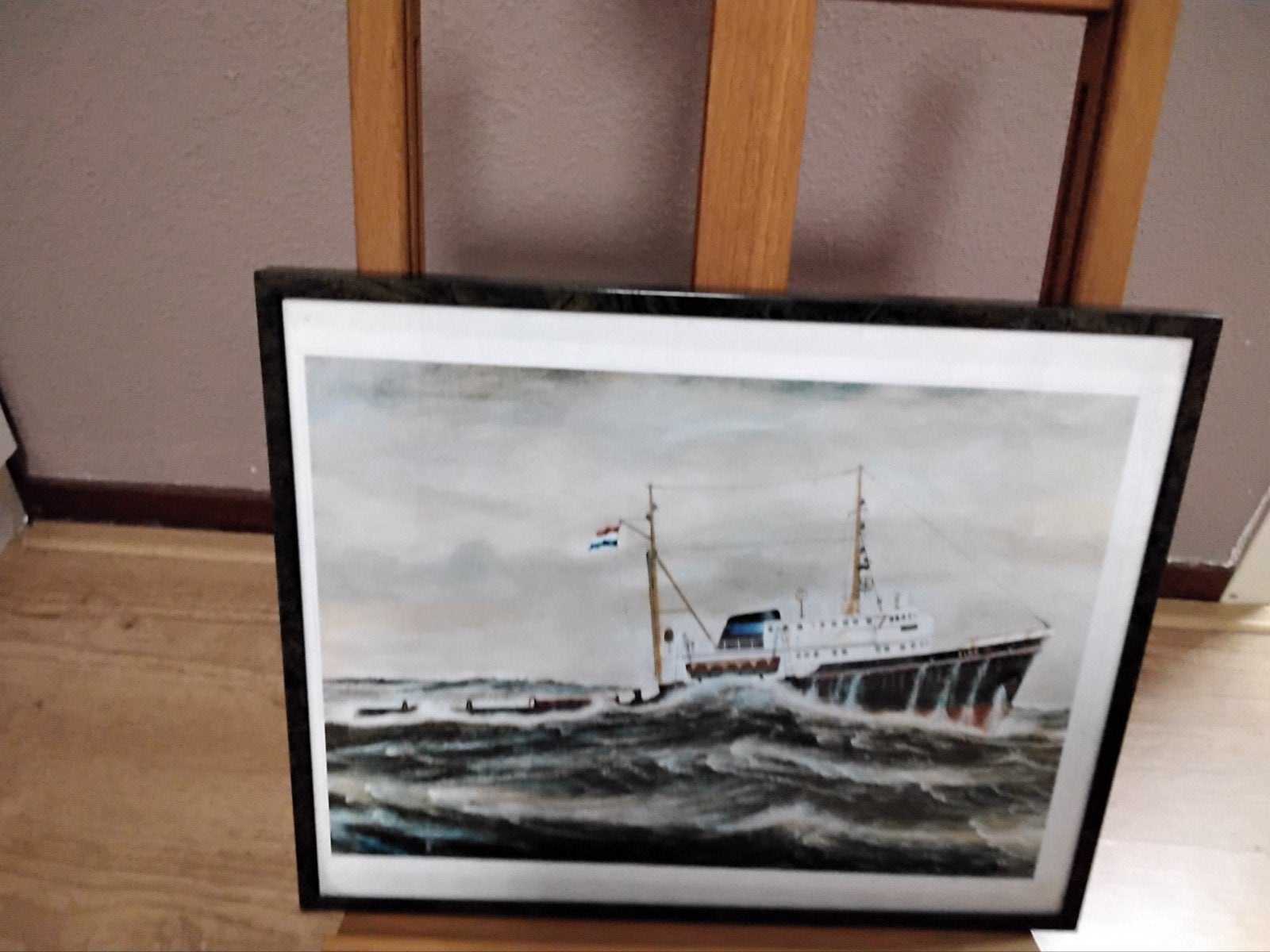 Schilderij 'Elbe' - Maritiem kunstwerk, Antiek en Kunst, Kunst | Schilderijen | Klassiek, Ophalen, Maritiem / water, Realistisch