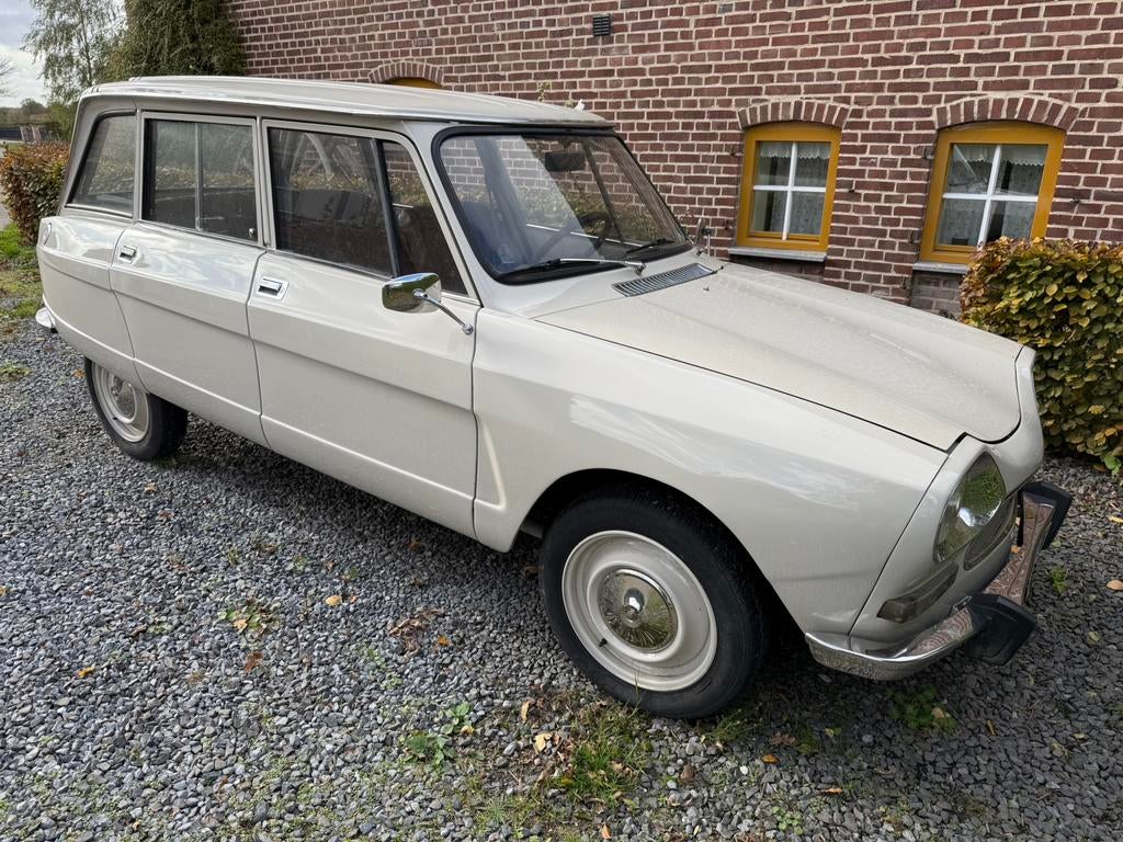 Citroën Ami 8 break 1973 beige 21047 km nieuwe lak APK-vrij, Voorwielaandrijving, 602 cc, Citroën, 35 pk