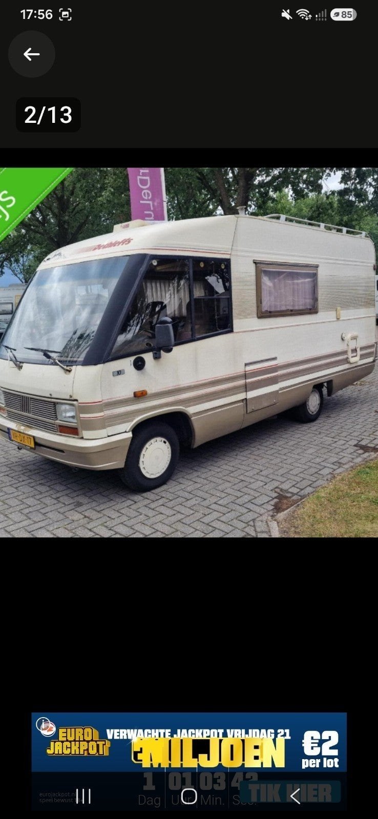 Fiat 280  intergraal 1900 td  globetroter bj 1990 nog netjes, Integraal, Buitenlamp, Fiat, Raamblindering