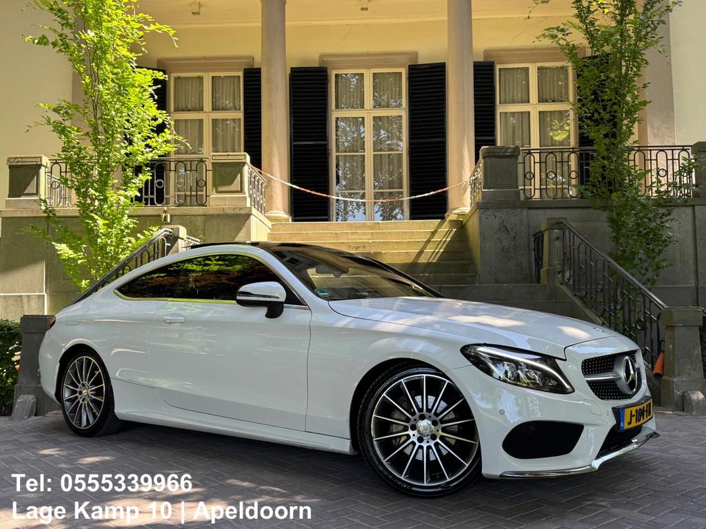 Mercedes-Benz C-klasse Coupé 180 AMG Line Panoramadak Navi, Automaat, Achterwielaandrijving, 4 stoelen, Wit
