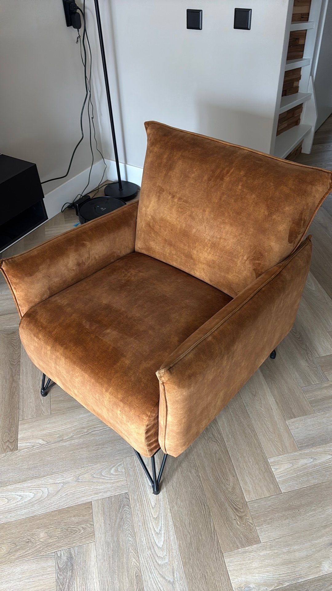 Leuke industriële fauteuil te koop, Huis en Inrichting, Banken | Sofa's en Chaises Longues, Ophalen, Eenpersoons, Zo goed als nieuw