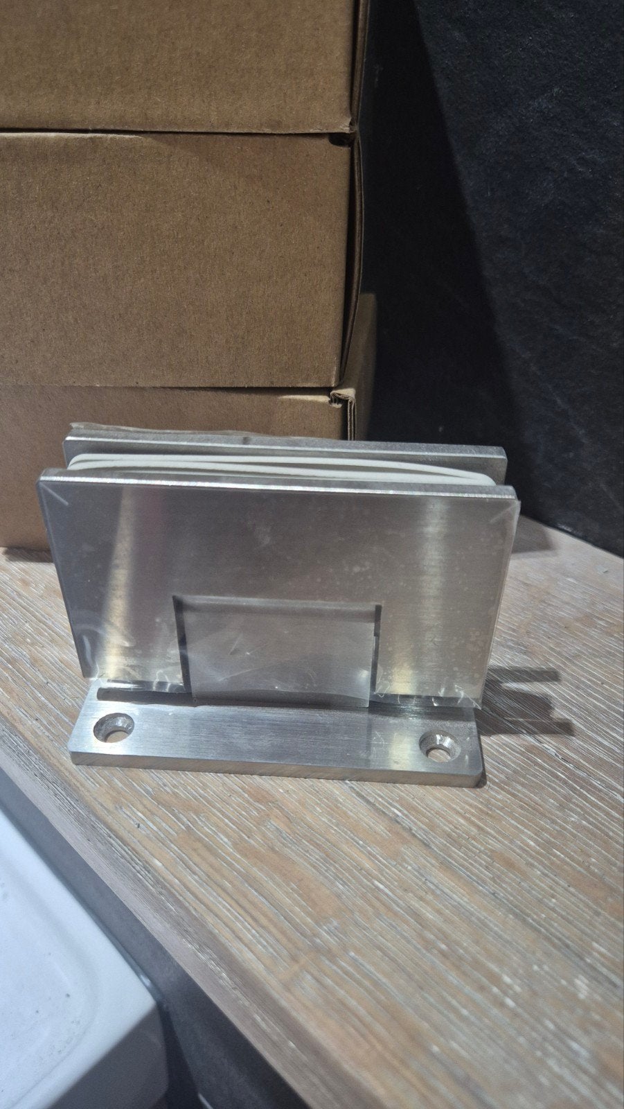 4x Glazen Douche Sauna Deur Scharnieren RVS, Doe-het-zelf en Verbouw, Ophalen of Verzenden, Nieuw, Rvs, Scharnier