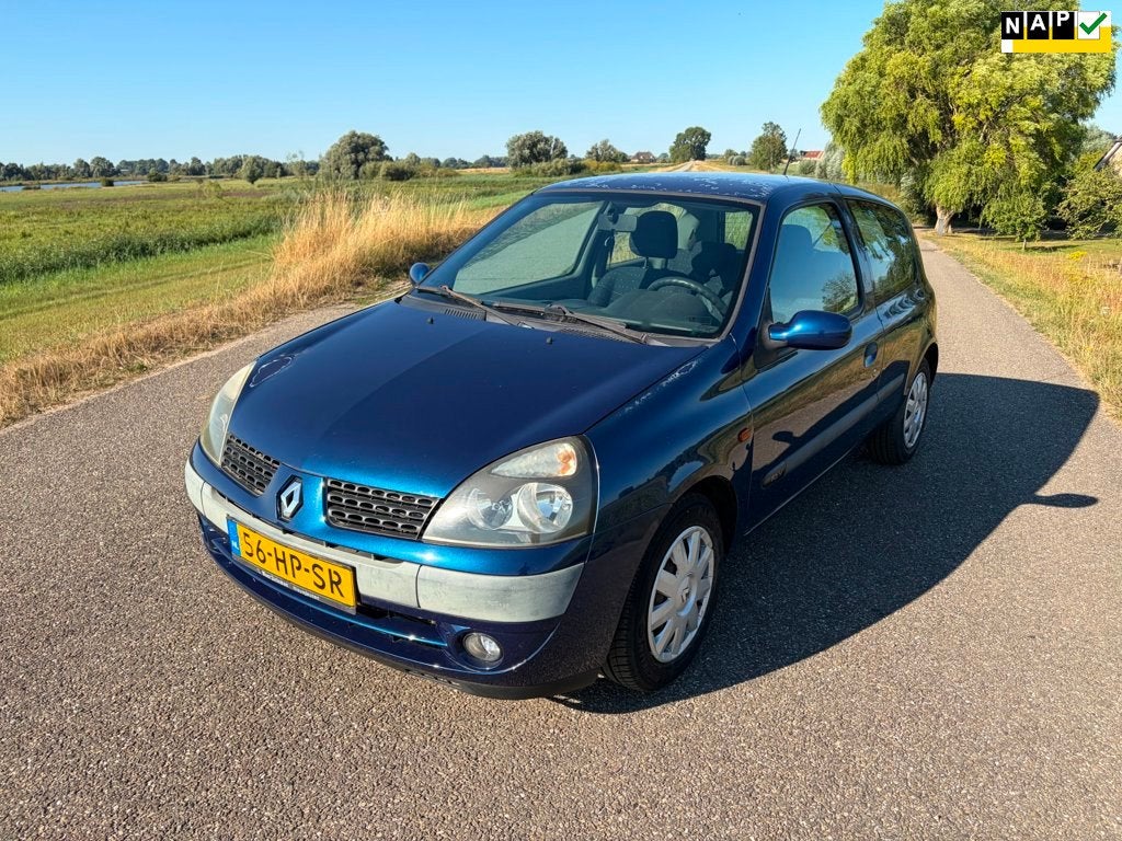 Renault Clio 1.2-16V Dynamique, Auto's, Gebruikt, 31 €/maand, 4 cilinders, Blauw