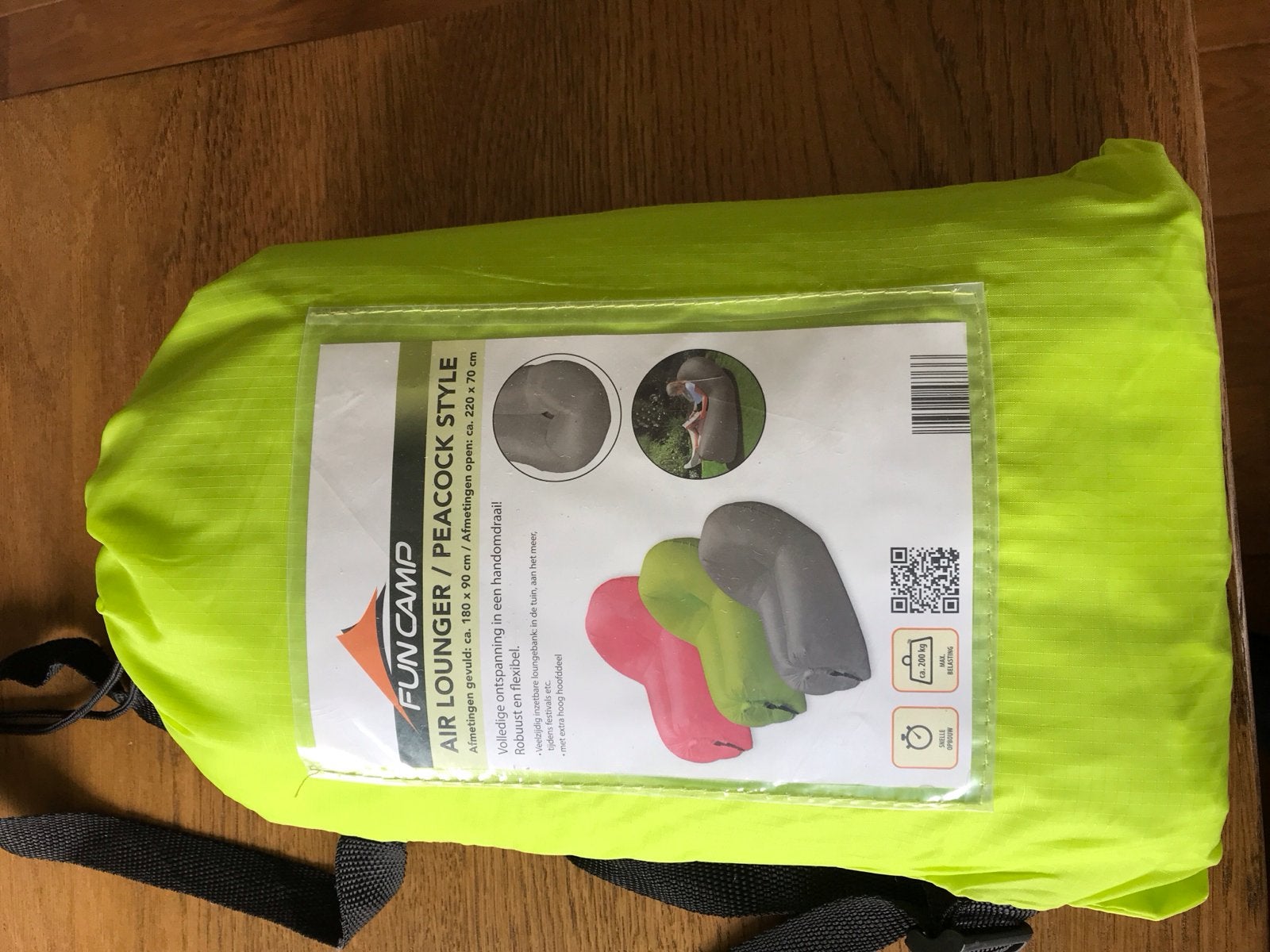 Nieuwe Fun Camp Air Lounger - Neon Geel, Ophalen of Verzenden, Nieuw