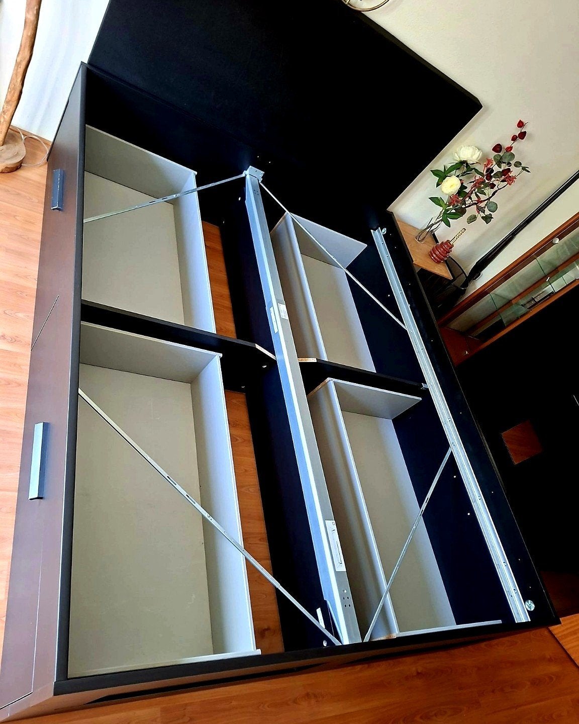IKEA BRIMNES tweepersoonsbed zwart 160 x 200 cm, Ophalen, Gebruikt, Zwart, Tweepersoons