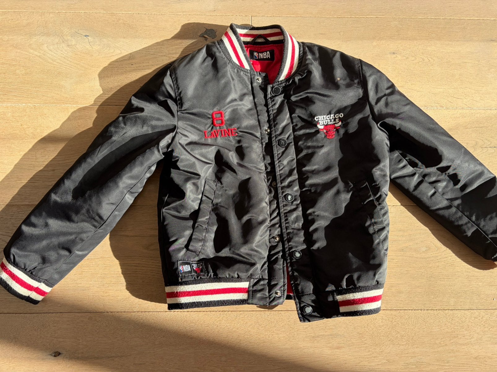 Chicago Bulls baseball jack maat 140, Ophalen of Verzenden, Gebruikt, Jongen of Meisje, Jas