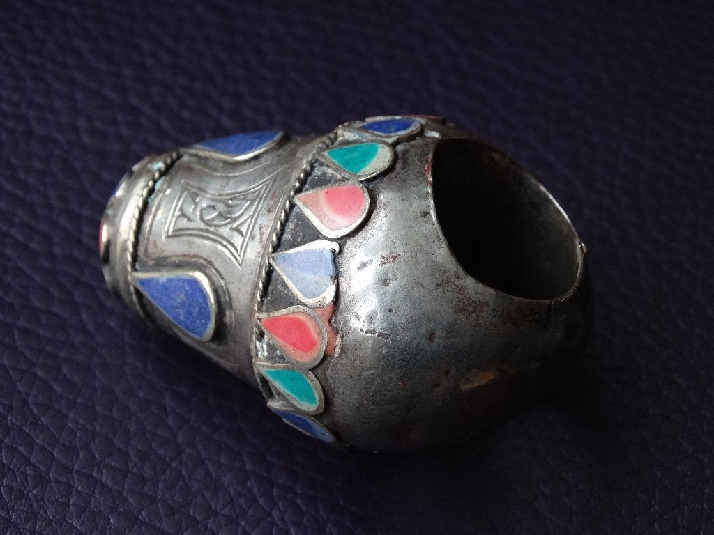 Zeer grote zilveren Berber ring, bruidsring, Atlasgebergte, Overige herkomsten, Verzenden, Sieraad, Handgemaakt