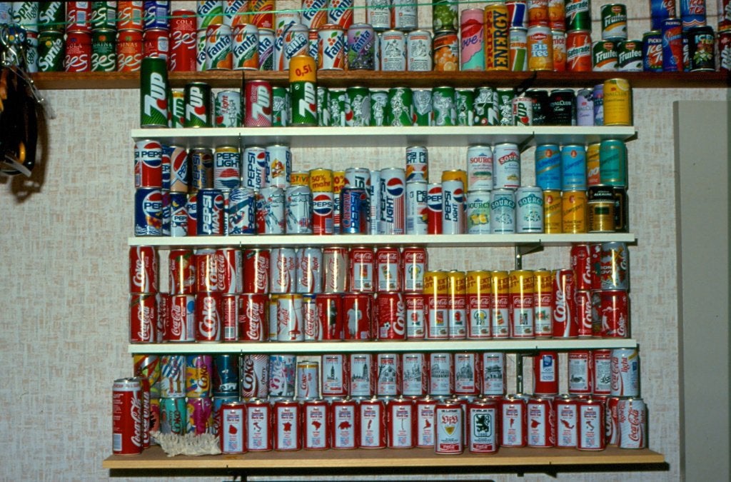 Verzamelen overige, diverse drankblikjes volgens foto's, Verzamelen, Ophalen, Gebruikt